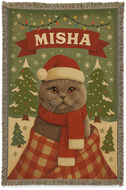 Custom Pet Christmas Blanket