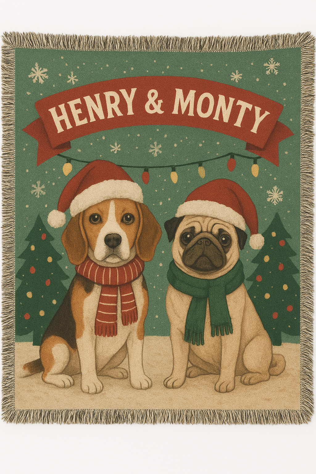 Custom Pet Christmas Blanket