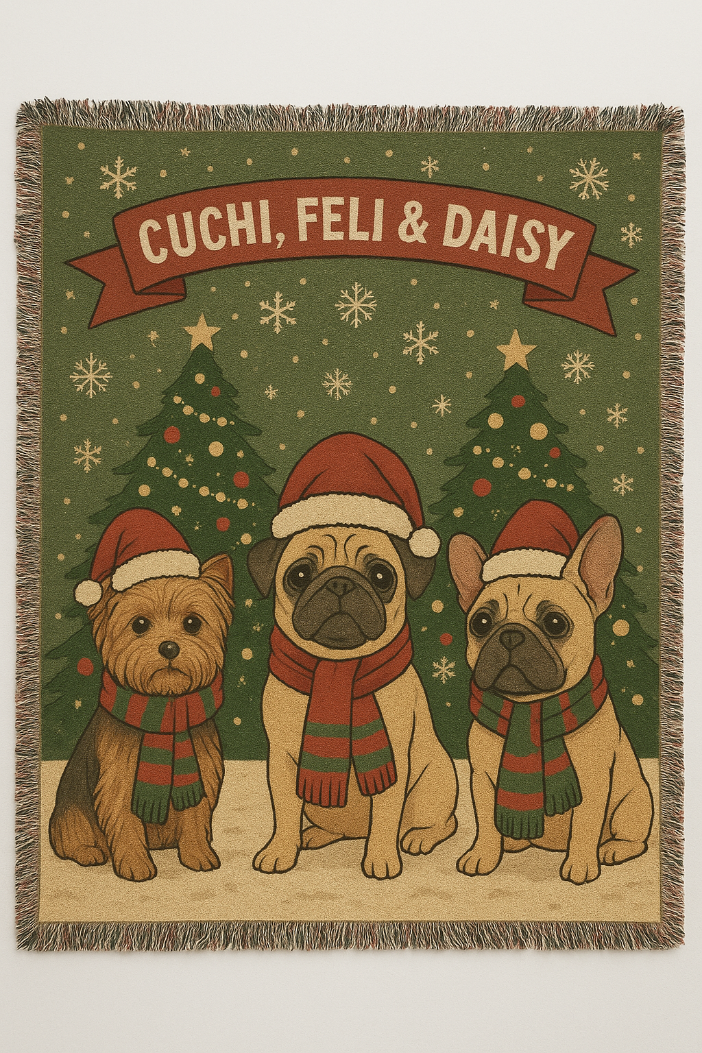 Custom Pet Christmas Blanket